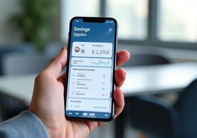 Digital representation of AI algorithms processing financial data on a smartphone screen