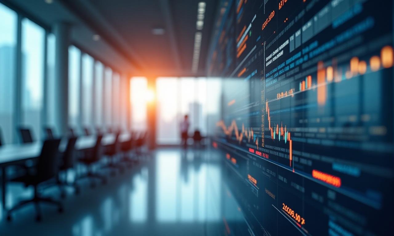 Global financial markets dashboard and professional analysis background